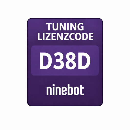 Ninebot D38D Tuning Lizenzcode - Bis zu 30 km/h via WebApp